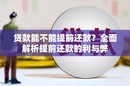 陵川贷款能不能提前还款？全面解析提前还款的利与弊