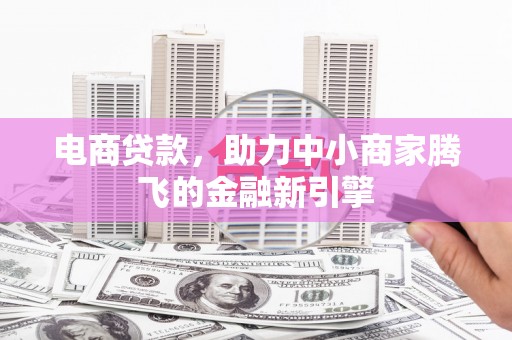 陵川电商贷款，助力中小商家腾飞的金融新引擎