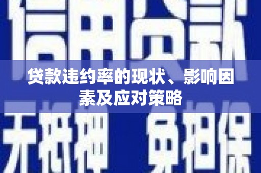 陵川贷款违约率的现状、影响因素及应对策略