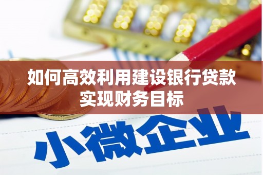 陵川如何高效利用建设银行贷款实现财务目标