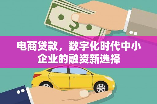 陵川电商贷款，数字化时代中小企业的融资新选择