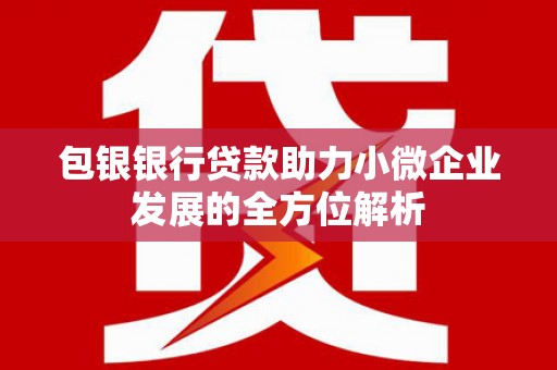 陵川包银银行贷款助力小微企业发展的全方位解析