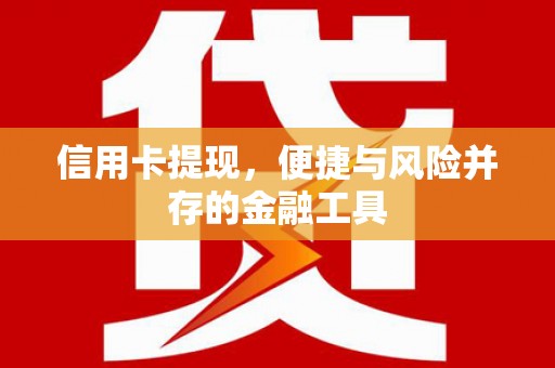 陵川信用卡提现，便捷与风险并存的金融工具