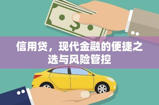 陵川信用贷，现代金融的便捷之选与风险管控